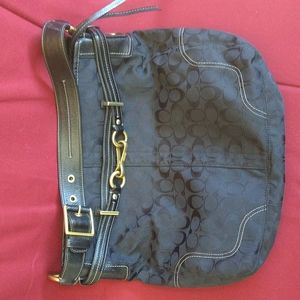 Coach Hobo bag cloth with leather